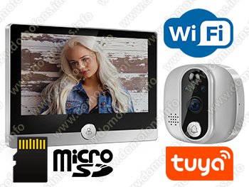 Видеоглазок 2mp для входной двери Tuya Wi-Fi iHome SW1-Tuya с записью на SD карту и датчиком движения