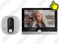 Видеоглазок 2mp для входной двери Tuya Wi-Fi iHome SW1-Tuya с записью на SD карту и датчиком движения